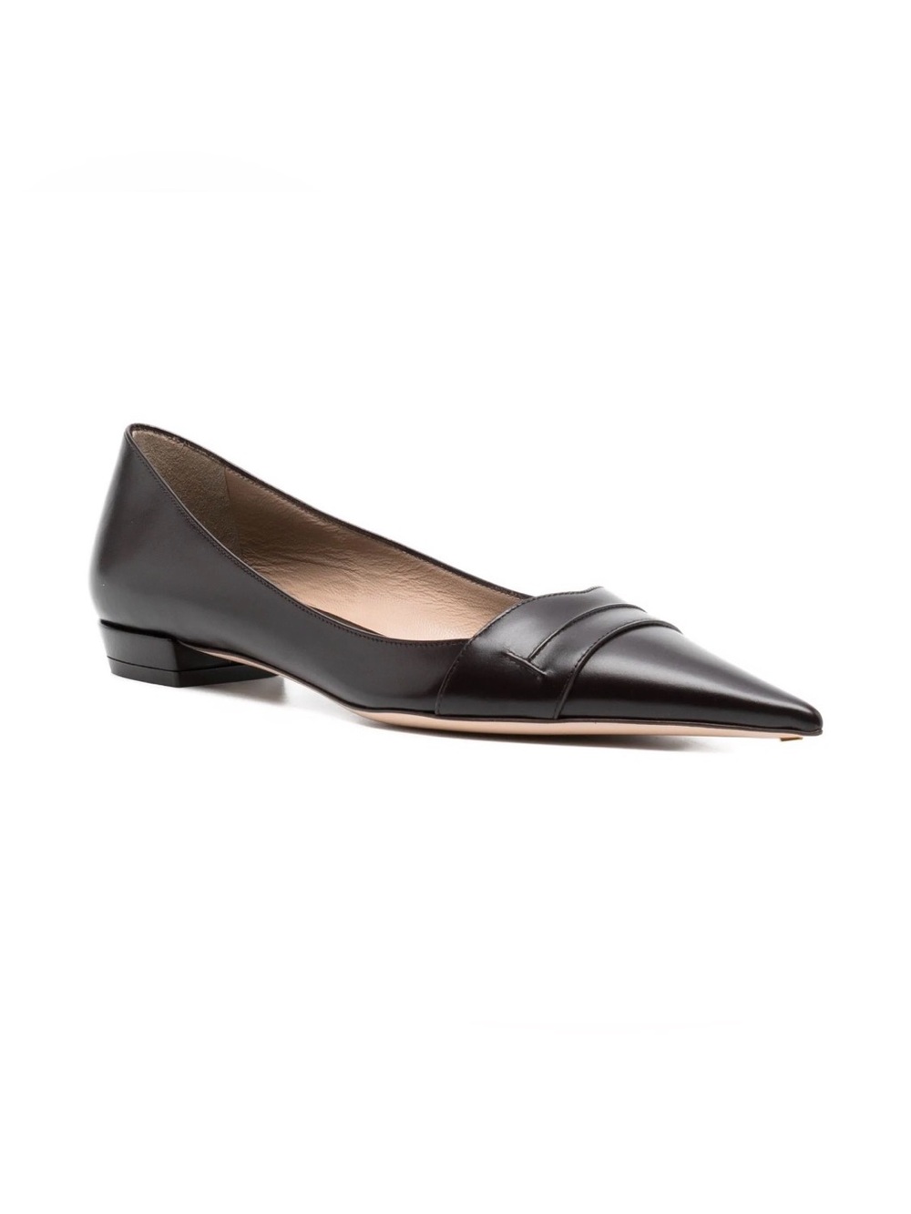Tom Ford Pointed Leather Loafers in Dark Brown